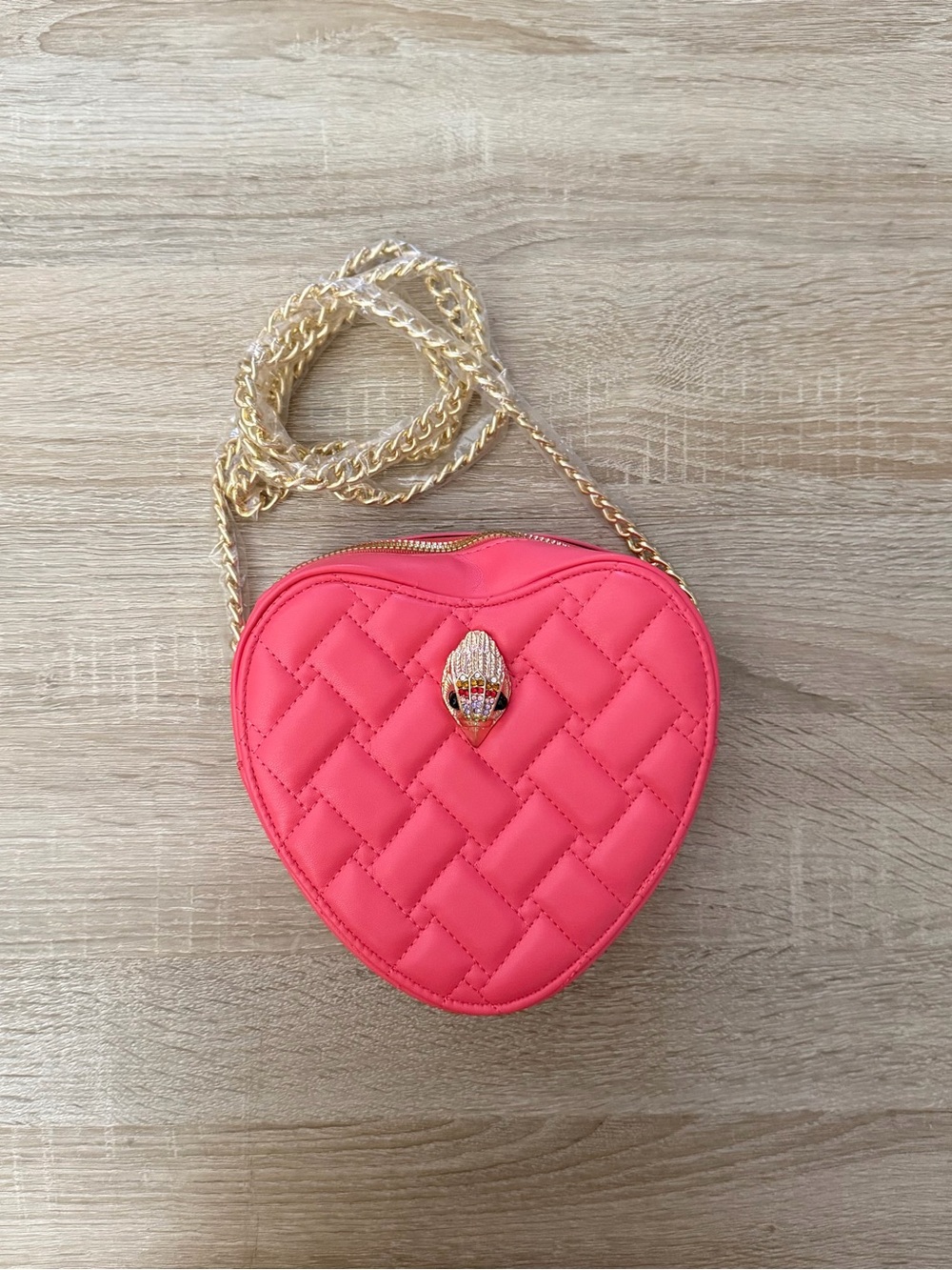 Kurt Geiger pink Heart Statement Bag